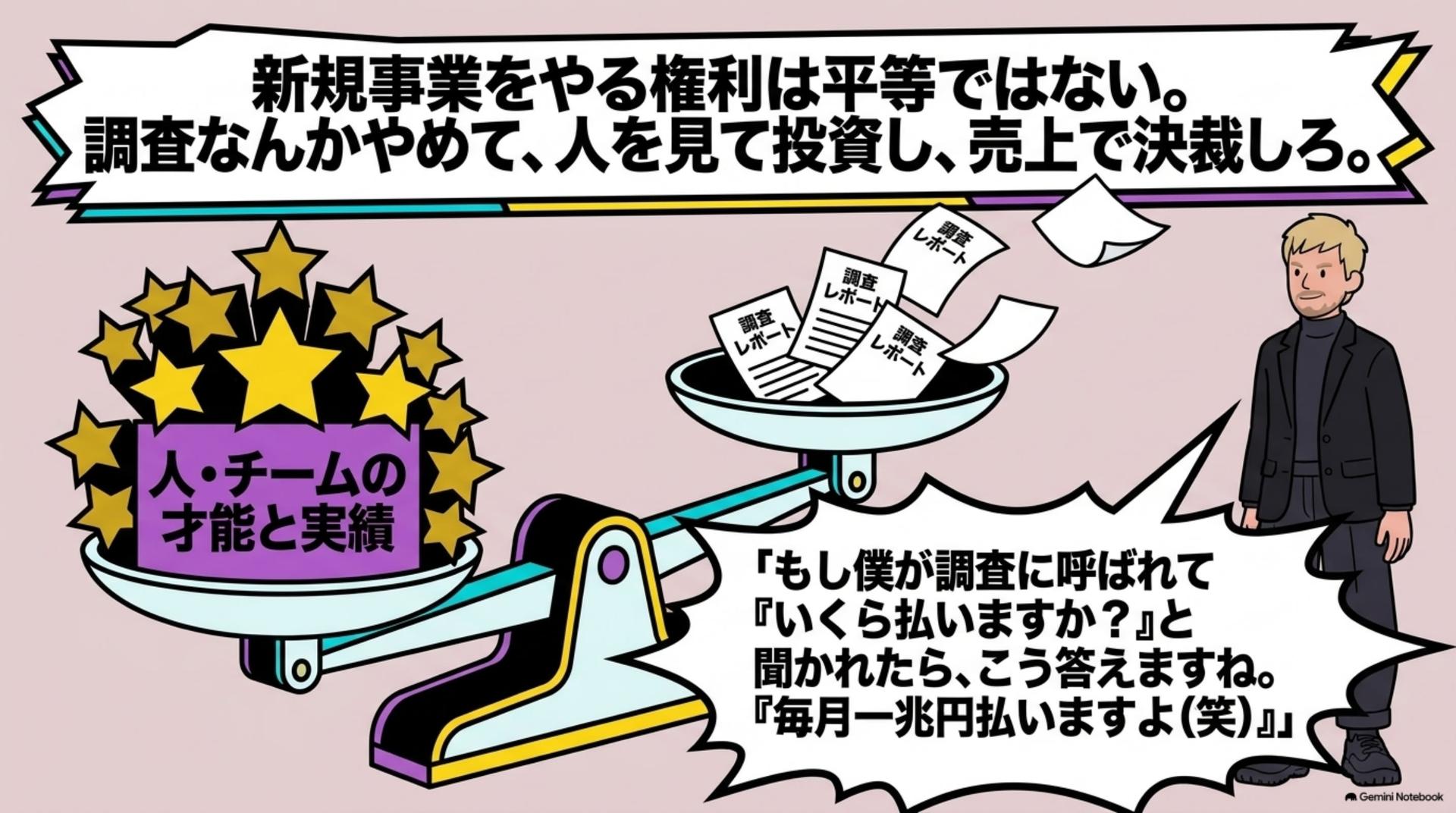 ⑨ 新規事業をやる権利は、平等であるべきではない